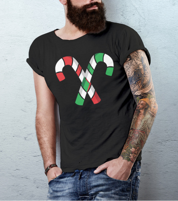 Candy Cane Santa Claus T-Shirt