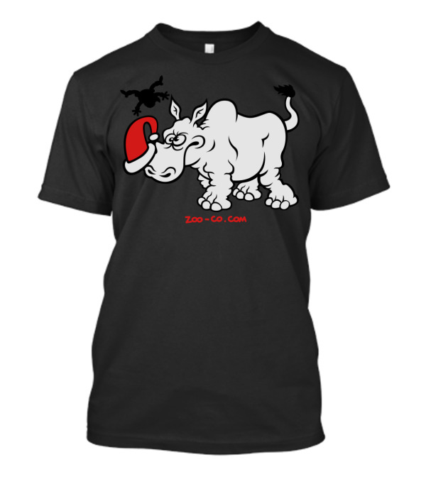 Zoo-Co Santa Hat Rhino T-Shirt