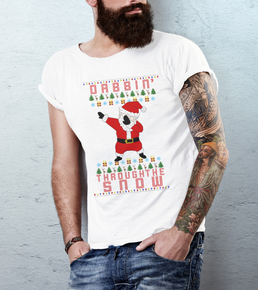 Dabbin' Through The Snow Santa T-Shirt