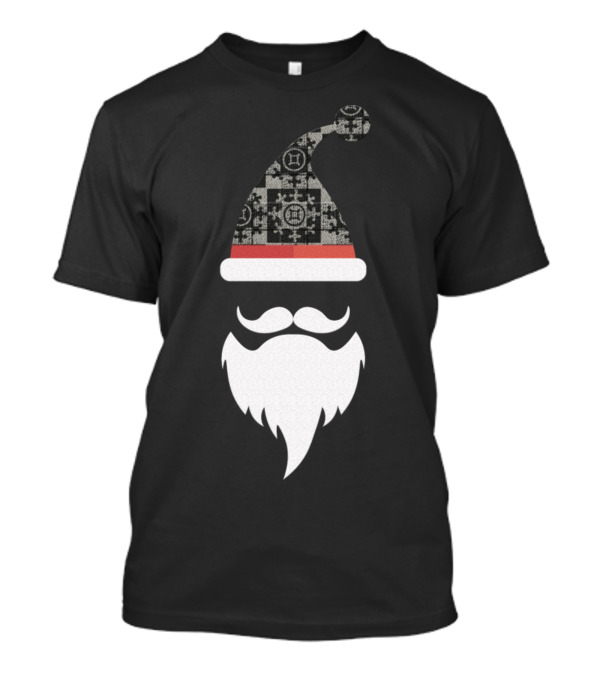 Santa Hats Moustache And Beards Christmas Me Fun Holiday T-Shirt