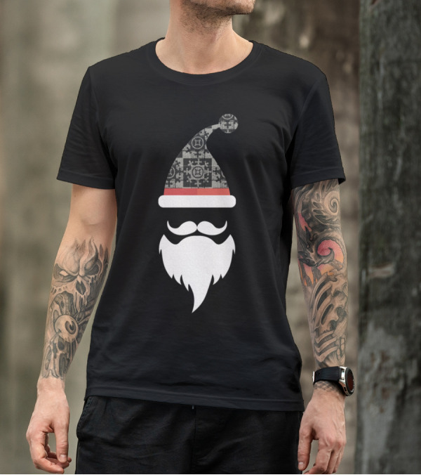 Santa Hats Moustache And Beards Christmas Me Fun Holiday T-Shirt