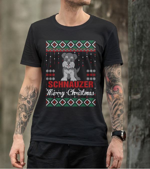 Schnauzer Merry Christmas Ugly T-Shirt