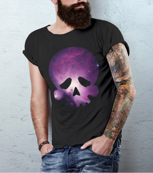 Skull Nebula Cosmic Galaxy T-Shirt