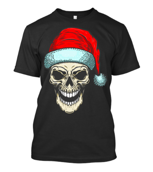 Skull Santa Hat T-Shirt