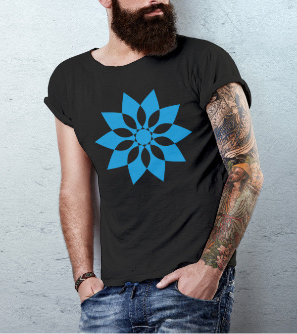 Star Blue Geometric T-Shirt