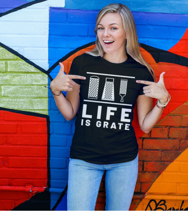 Trending Funny Chef Bakerfoozy Life Is Grate T-Shirt