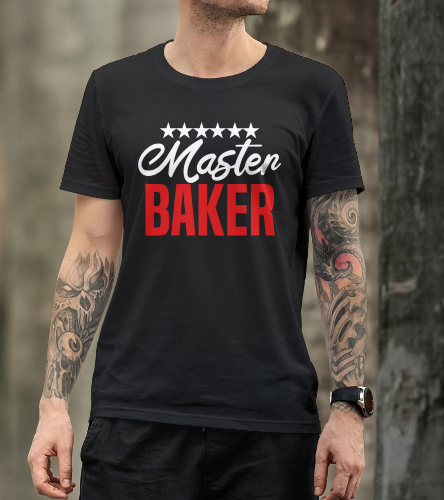 Master Baker Five Stars Trending Funny Bakerdyv4r T-Shirt