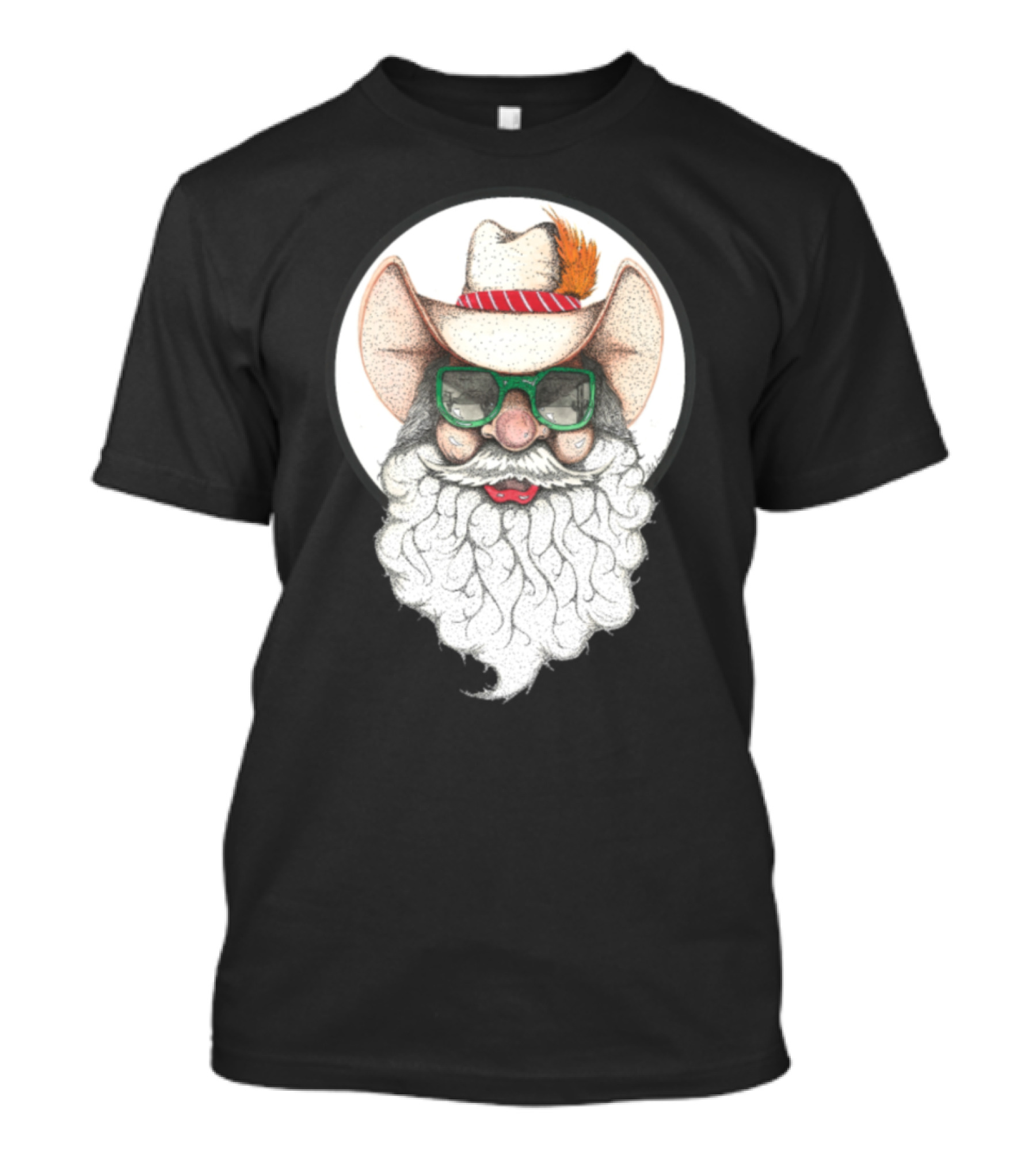 Holiday Cowboy Santa with Green Glasses and...T-Shirt 