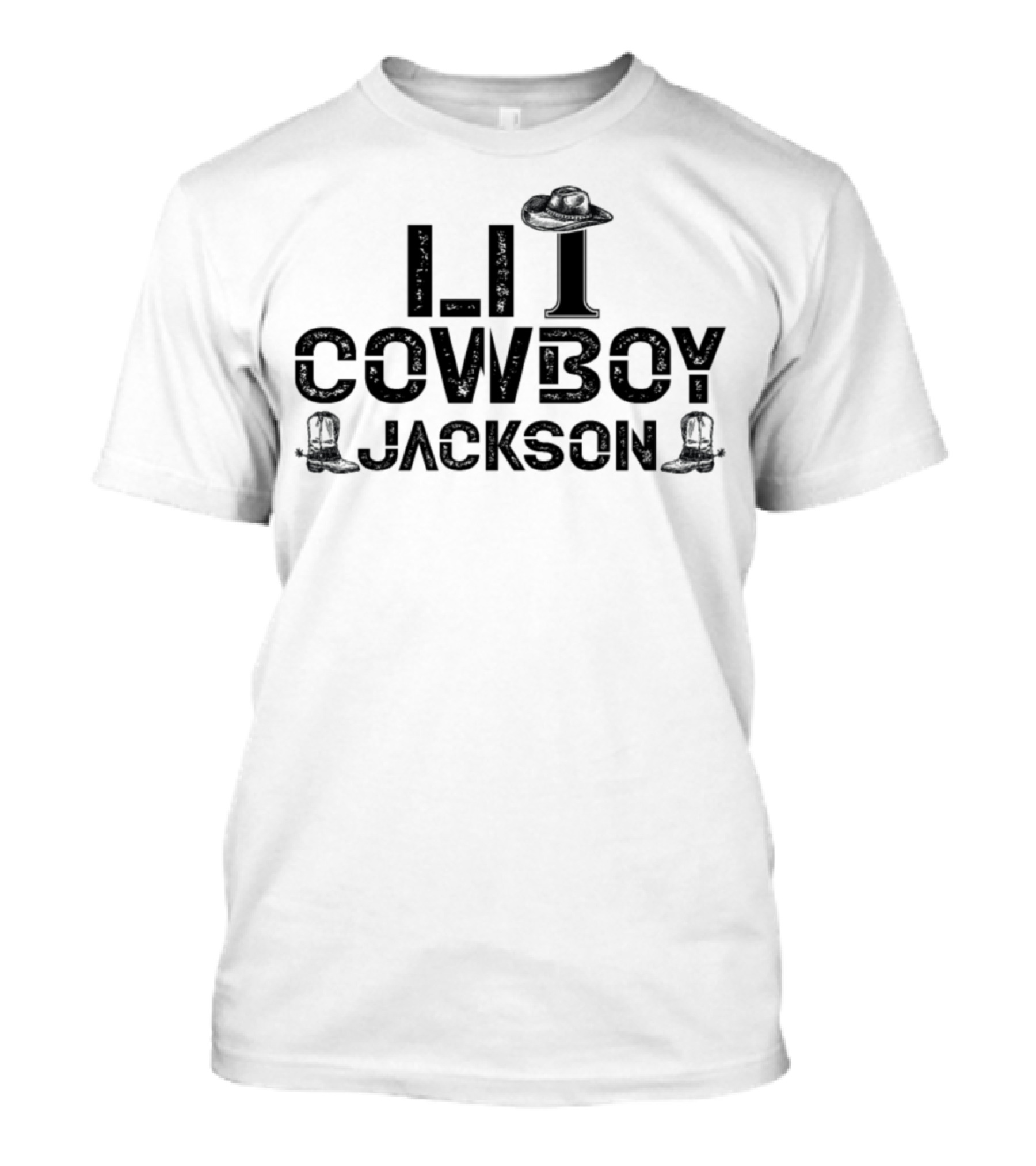 Li 1 Cowboy Jackson With Cowboy Hat And Boots Iconography T-Shirt