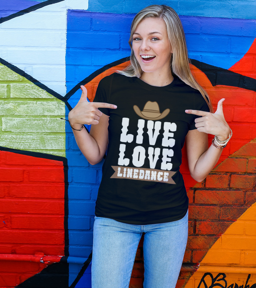 Live Love Linedance Cowboy Hat T-Shirt