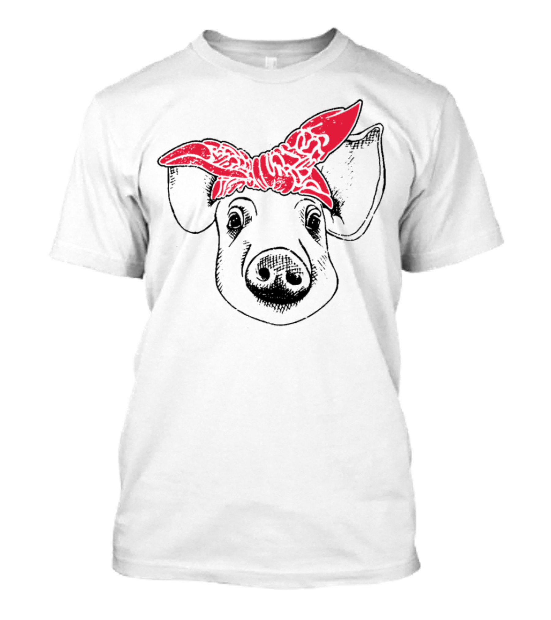 Pig Women Bandana Stockshow Farm Cowgirl T-Shirt