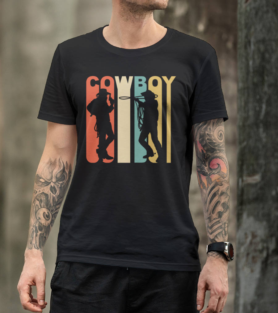 Cowboy Retro 1970's T-Shirt