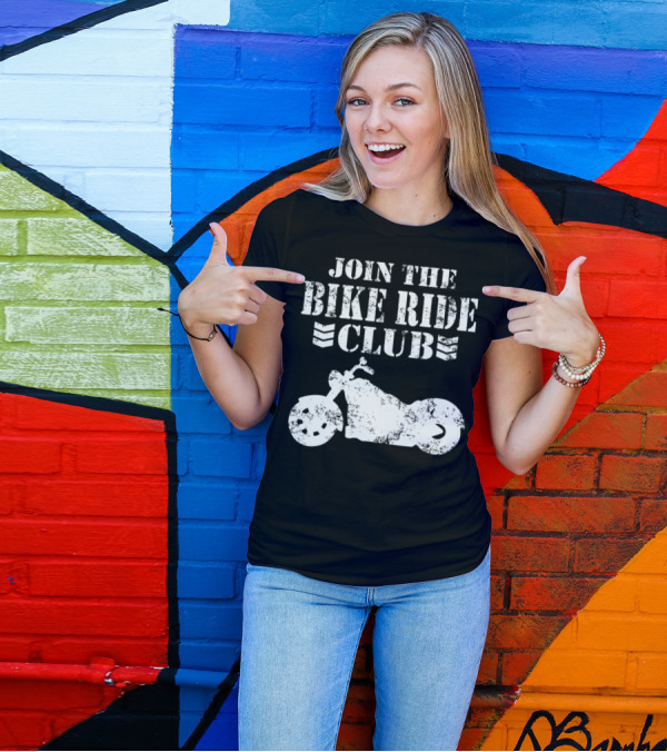 Join The Bike Ride Club Motorcycle Adventure T-Shirt