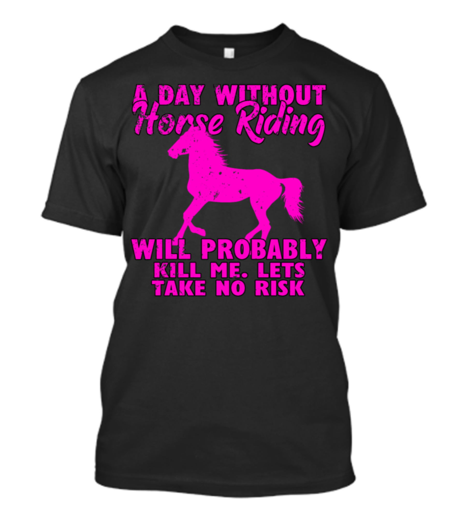 A Day Without Horse Riding Will Probably Kill Me Let's Take No Risk T-Shirt