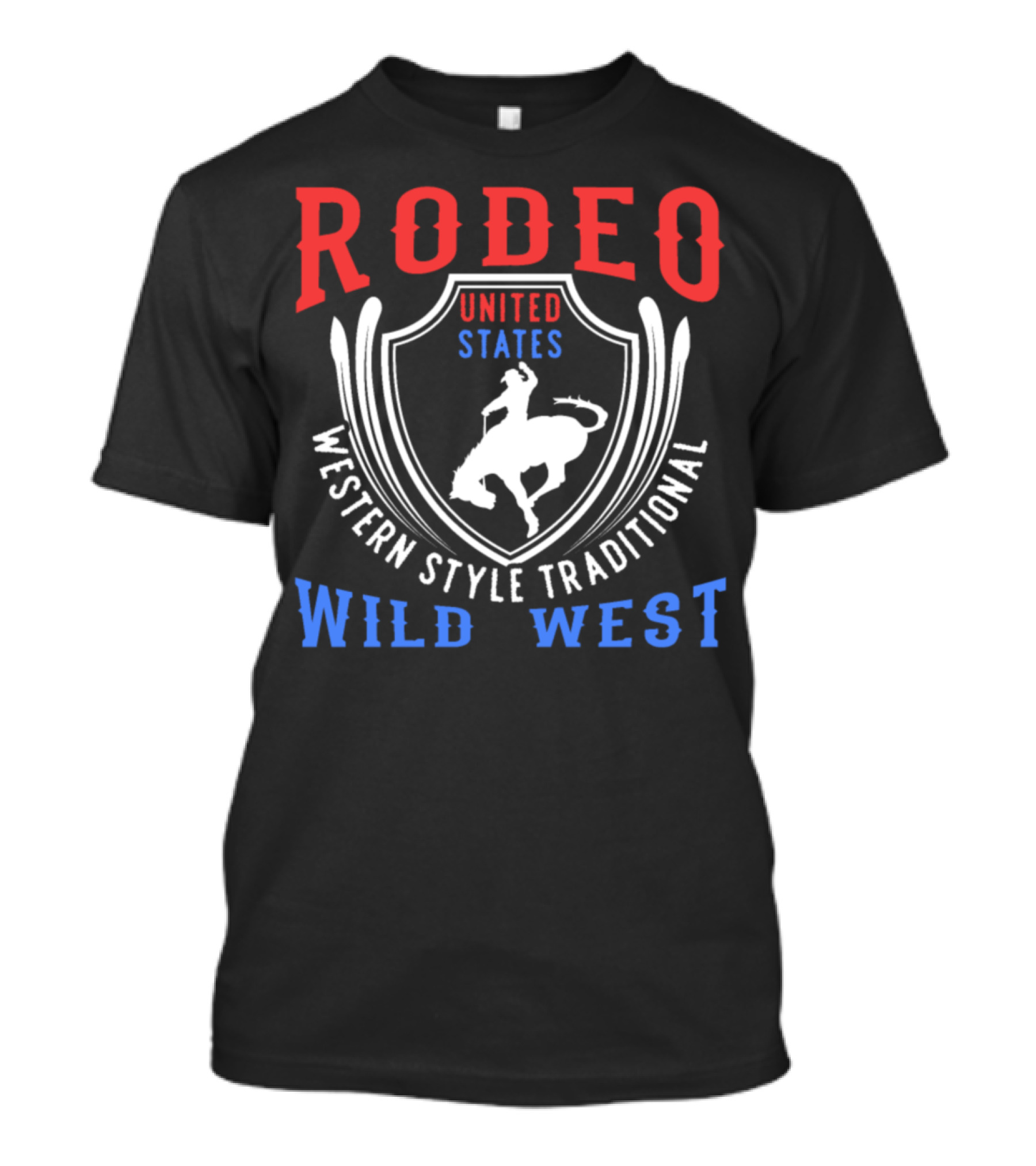 Rodeo United States Western Style Traditional Wild West T-Shirt