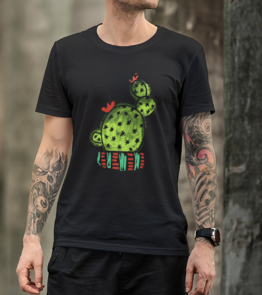 Cactus With Blossoms In Colorful Pot T-Shirt