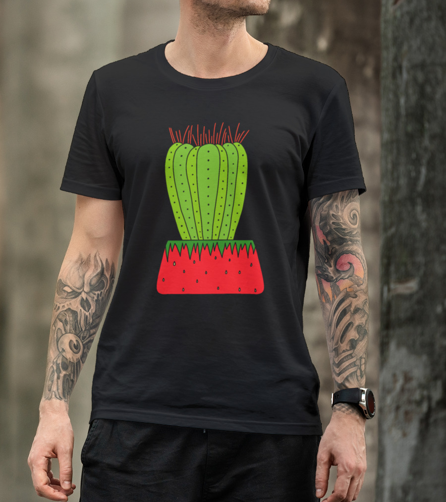 Erupting Watermelon Cactus Succulent Fusion T-Shirt
