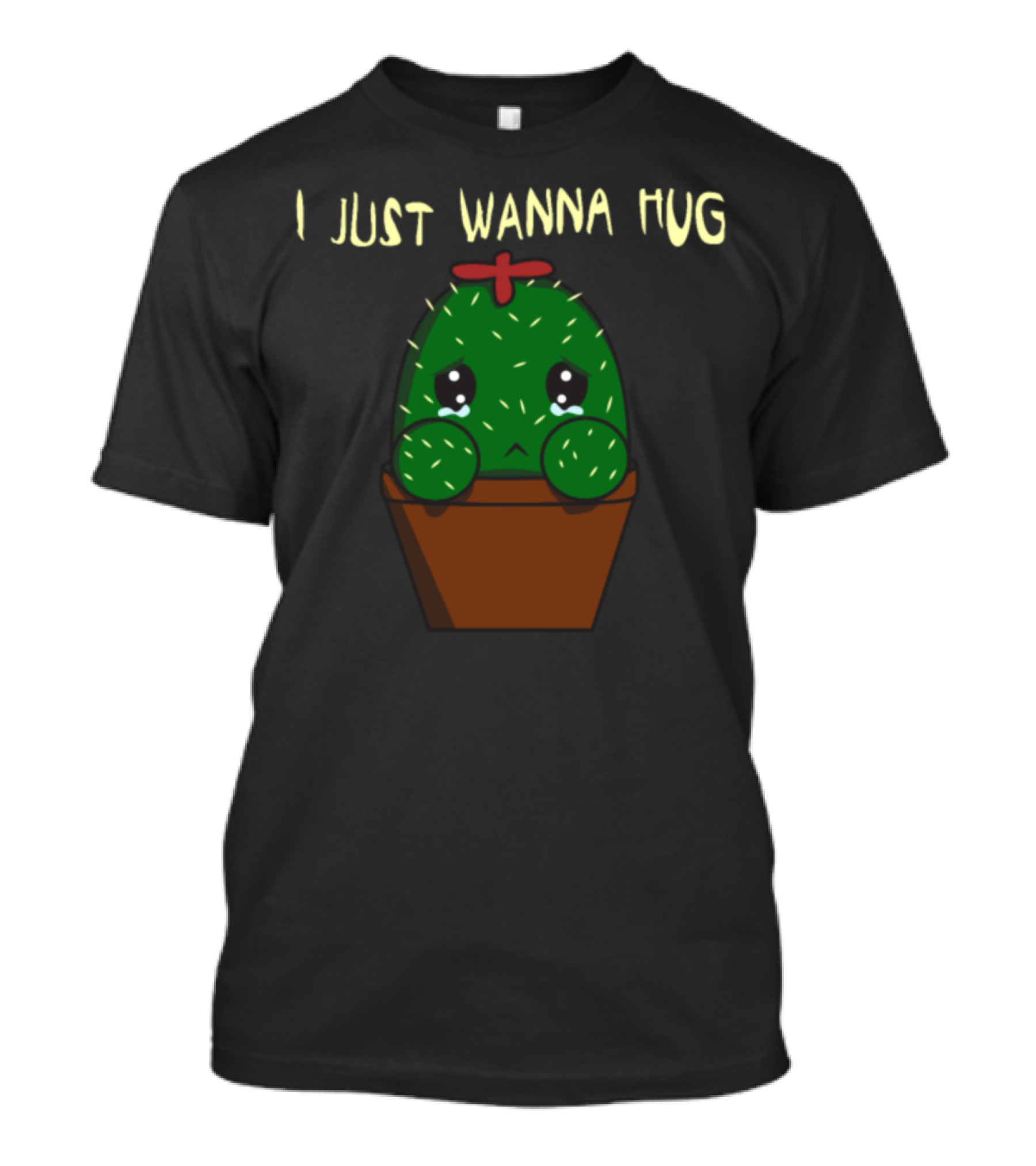 I Just Wanna Hug Sad Cactus Free Hugs T-Shirt