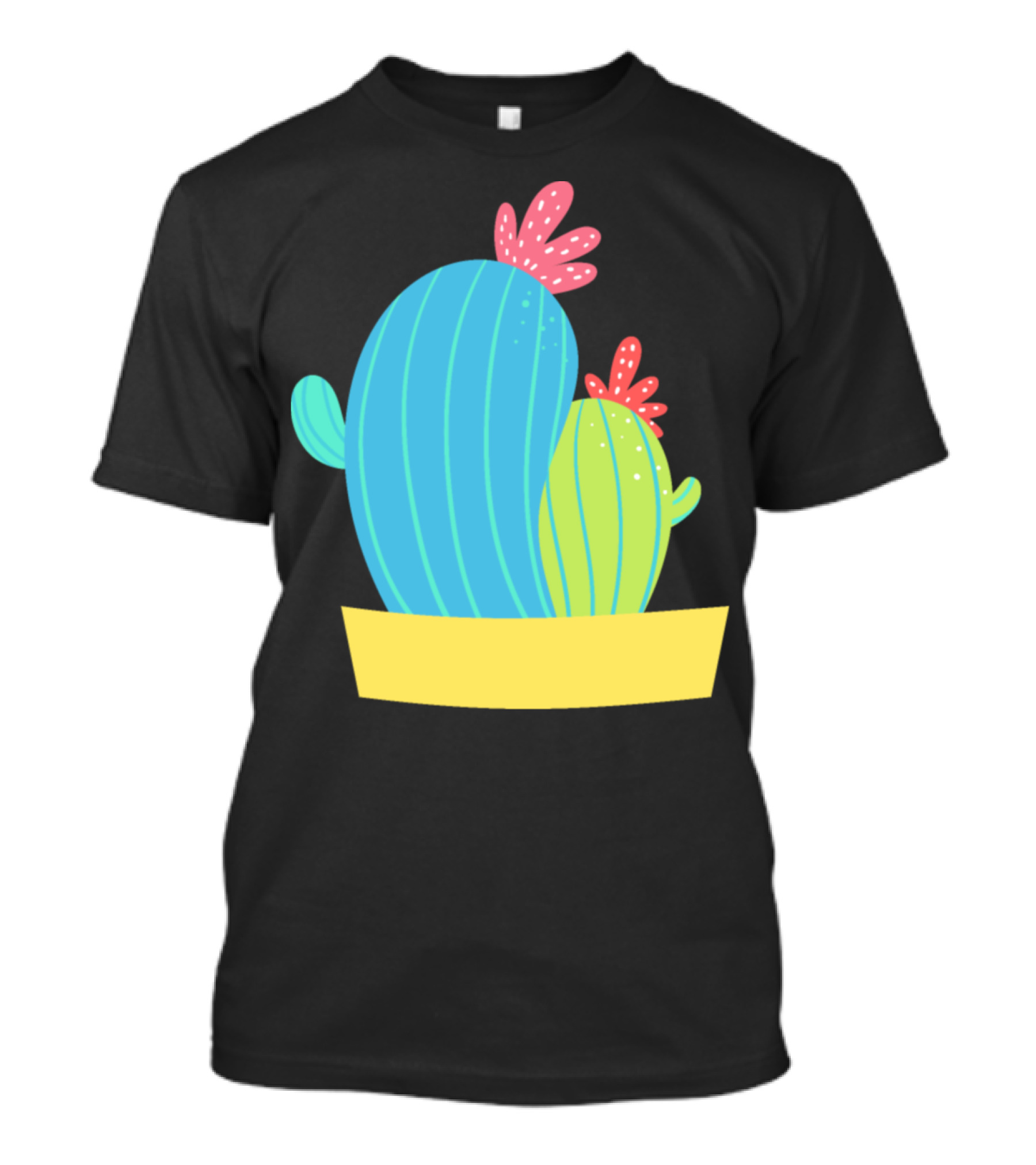 Funny Couple Cactuses In Colorful Planter T-Shirt