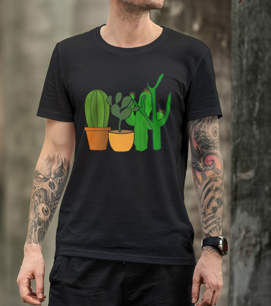 Trending Funny Cactus Ey Pot Plant Trio T-Shirt