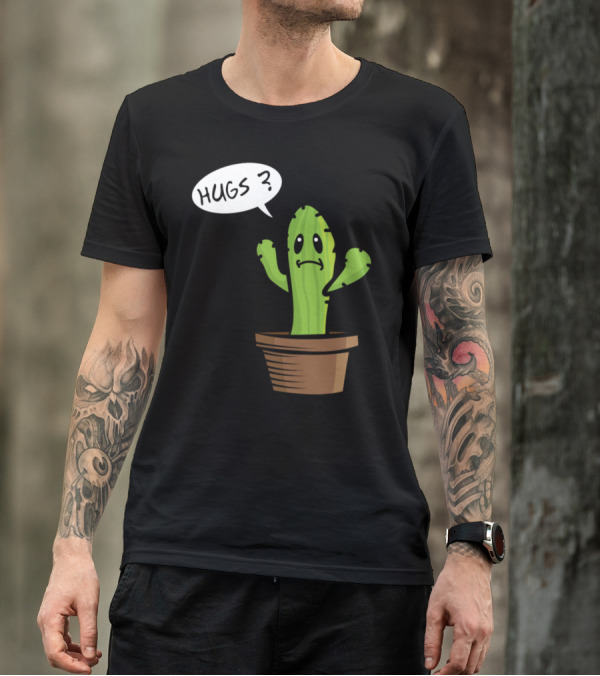 Trending Funny Cactus Hugs Hugs? T-Shirt