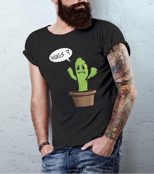 Trending Funny Cactus Hugs Hugs? T-Shirt