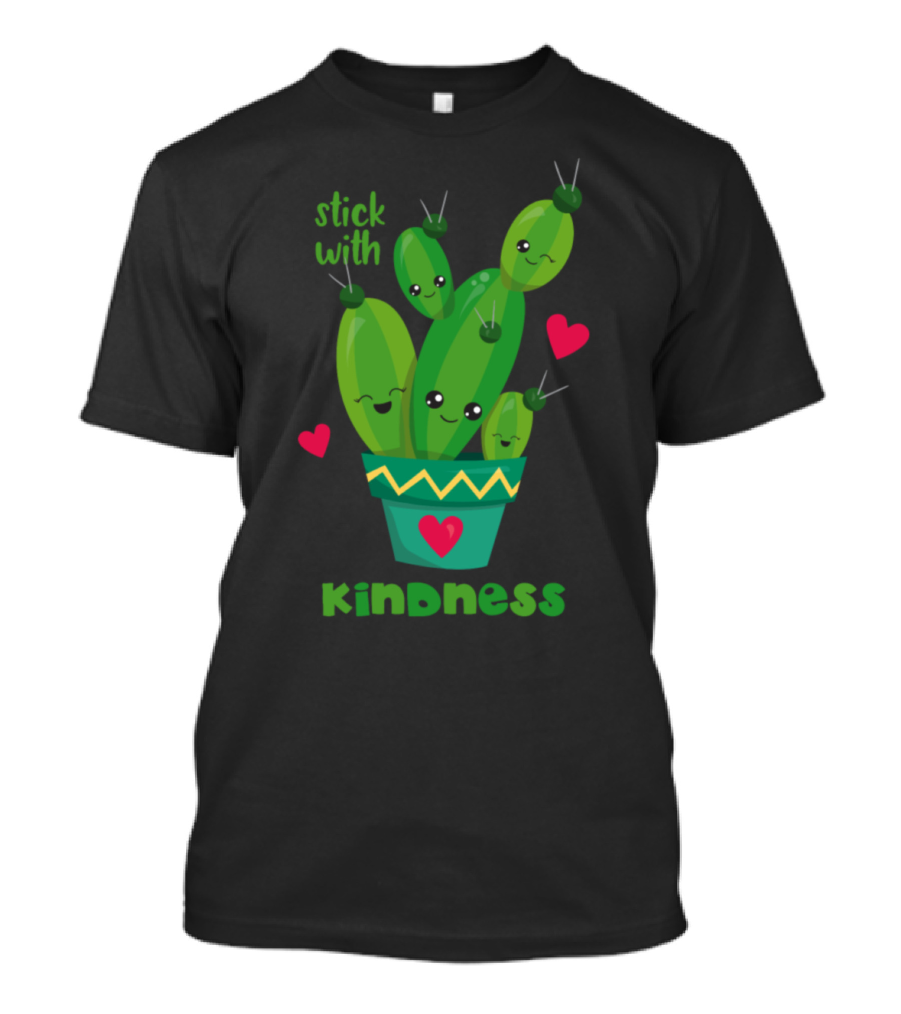Stick With Kindness Cactus Hearts T-Shirt