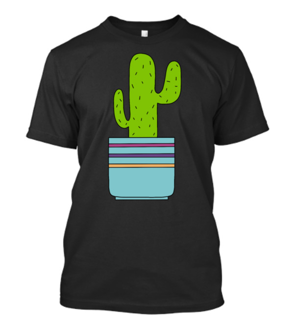 A Desert Cactus In A Striped Pot T-Shirt