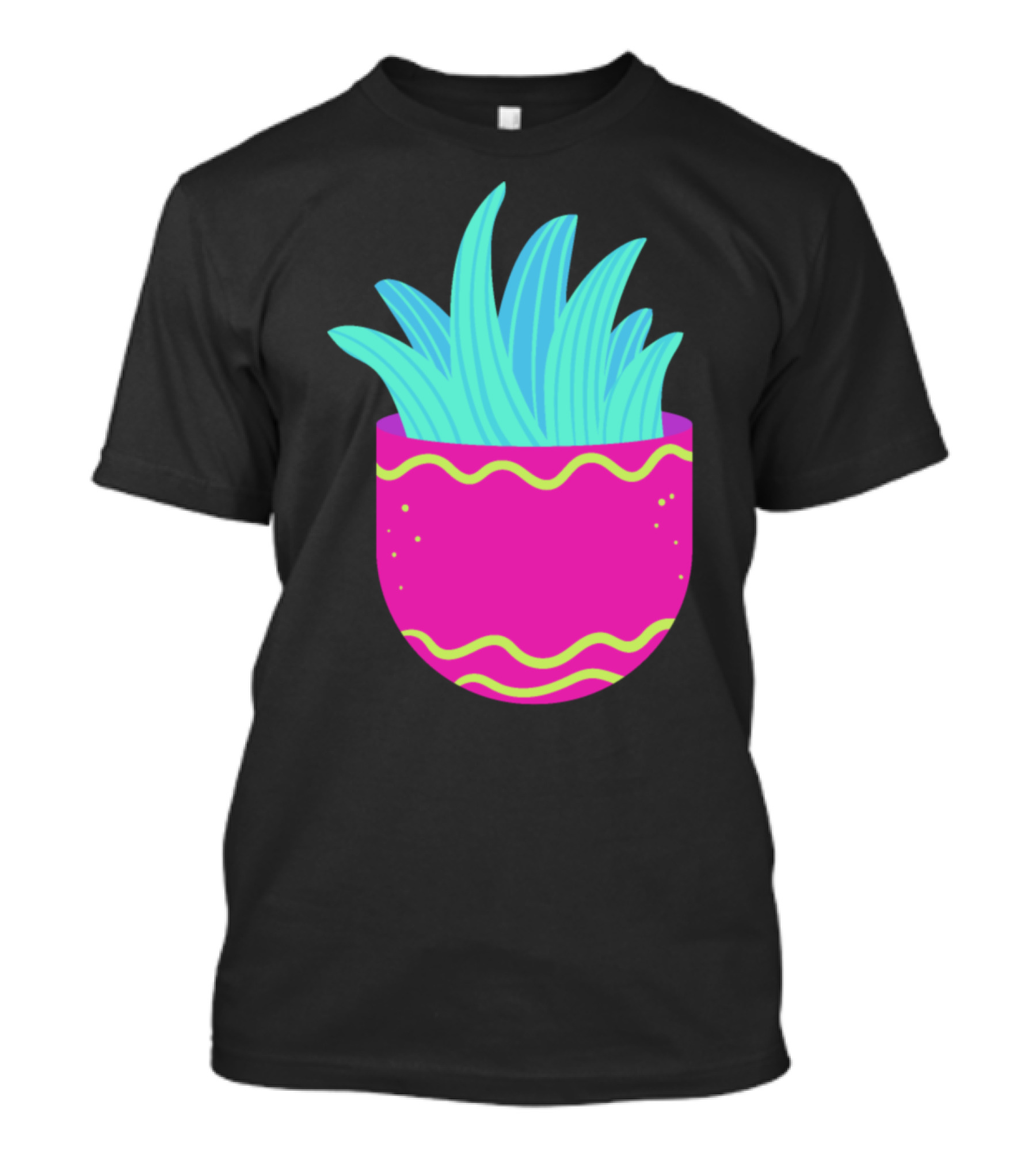 Aloe Vera In Bright Pink Decorative Pot T-Shirt