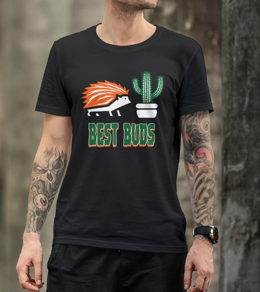 Best Buds Funny Hedgehog And Cactus Spiny Buddies T-Shirt