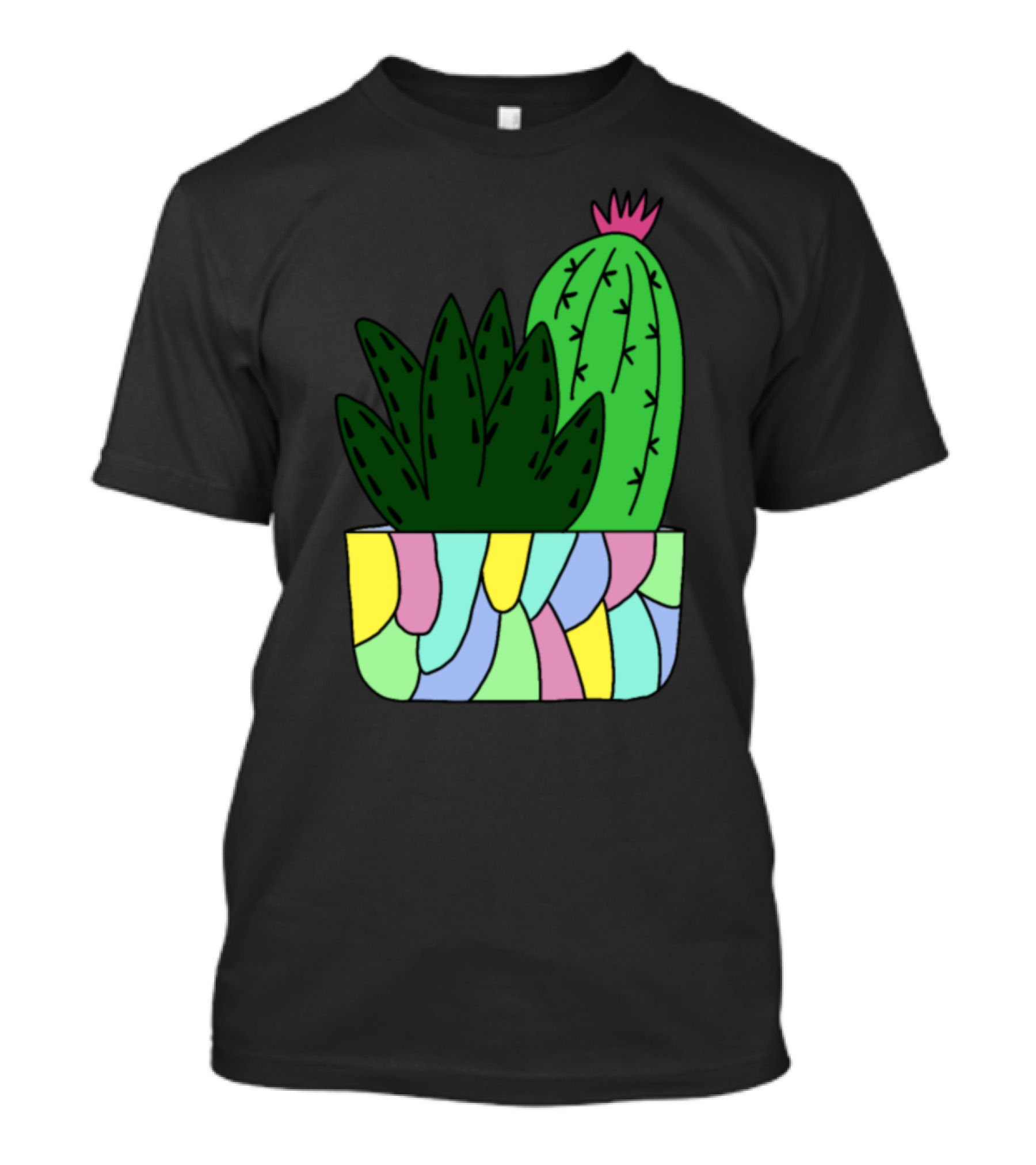 Best Cactus Succulent Friends In Colorful Pot T-Shirt