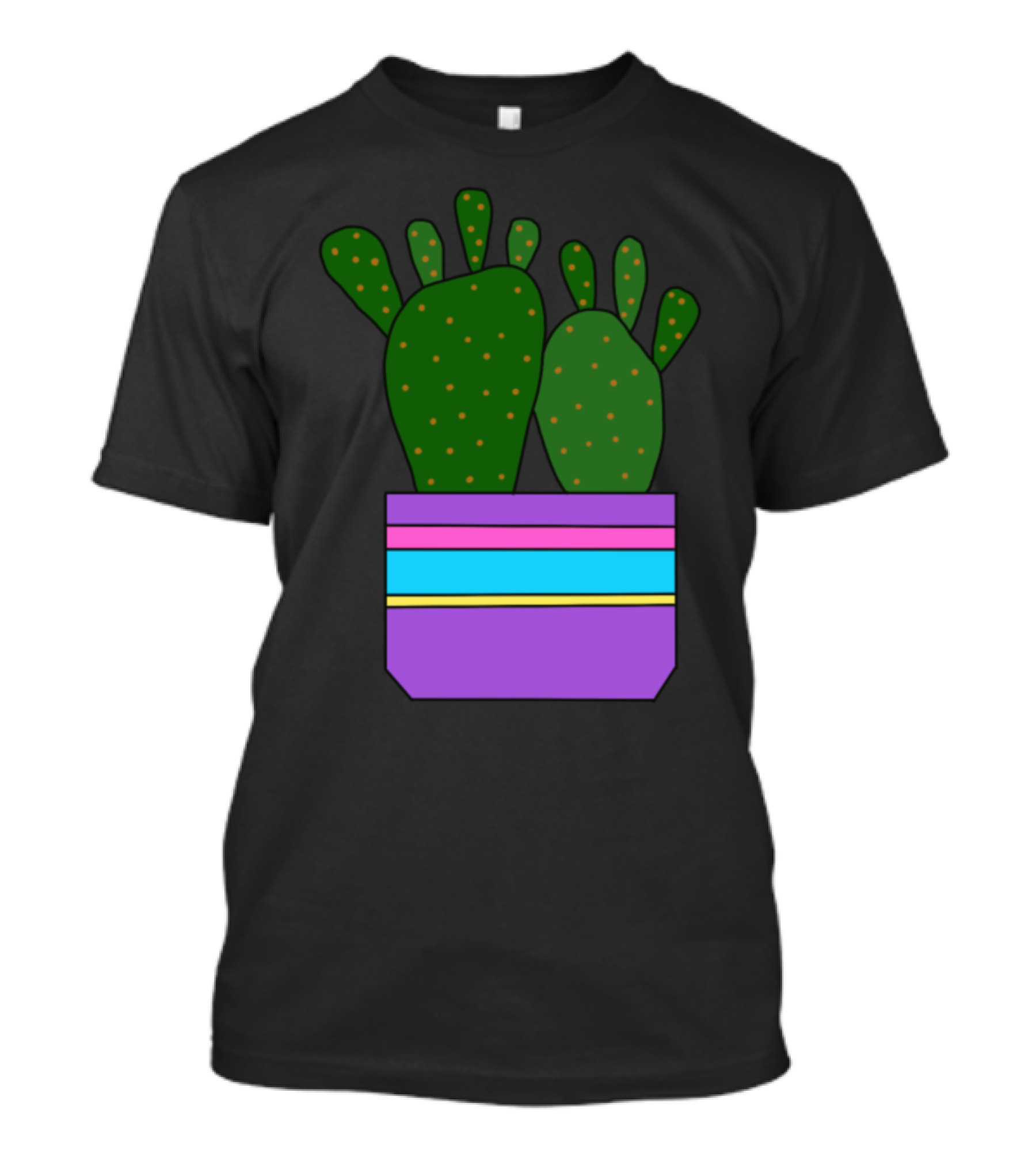 Cacti With Toes In A Striped Purple And Blue Pot T-Shirt