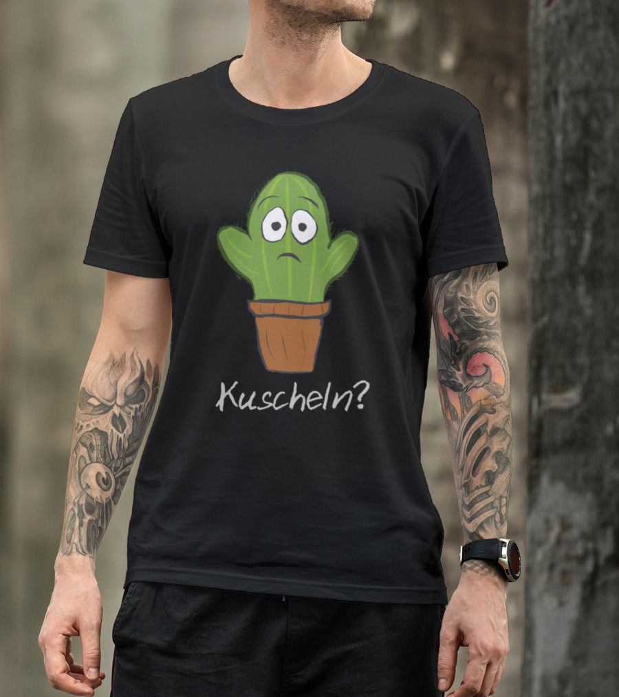 Cactus Kuscheln Cuddle Press Hug Silver T-Shirt