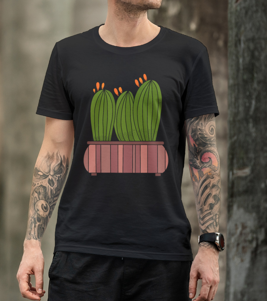 Cactus Group Of Friends Potted Trio T-Shirt
