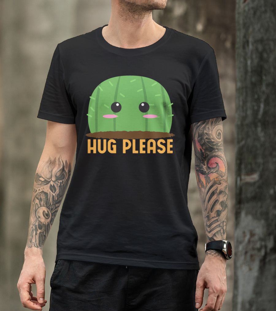 Cactus Hug Please Cute Kawaii T-Shirt
