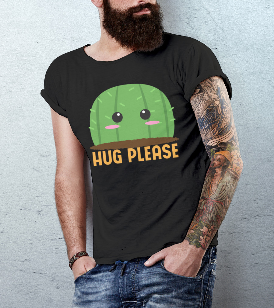 Cactus Hug Please Cute Kawaii T-Shirt