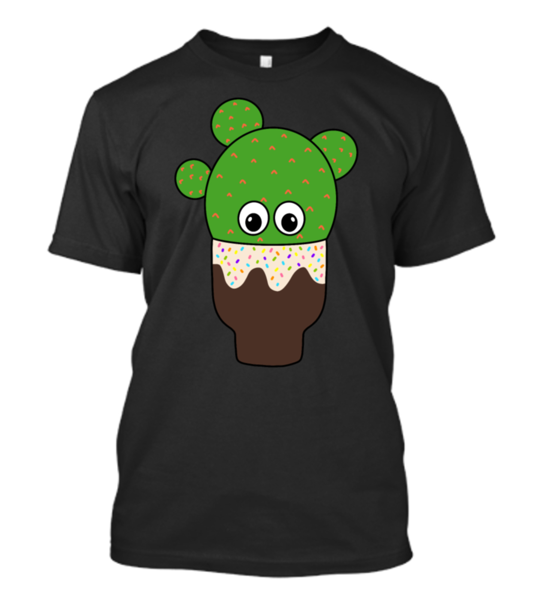 Cactus In A Yummy Pot Ice Cream Cone Style With Sprinkles T-Shirt