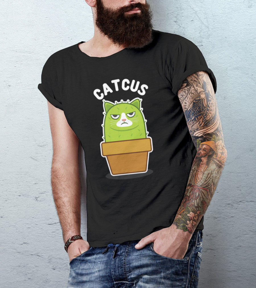 Cat Cats Cactus Catcus Cute Pets Animals Owner T-Shirt