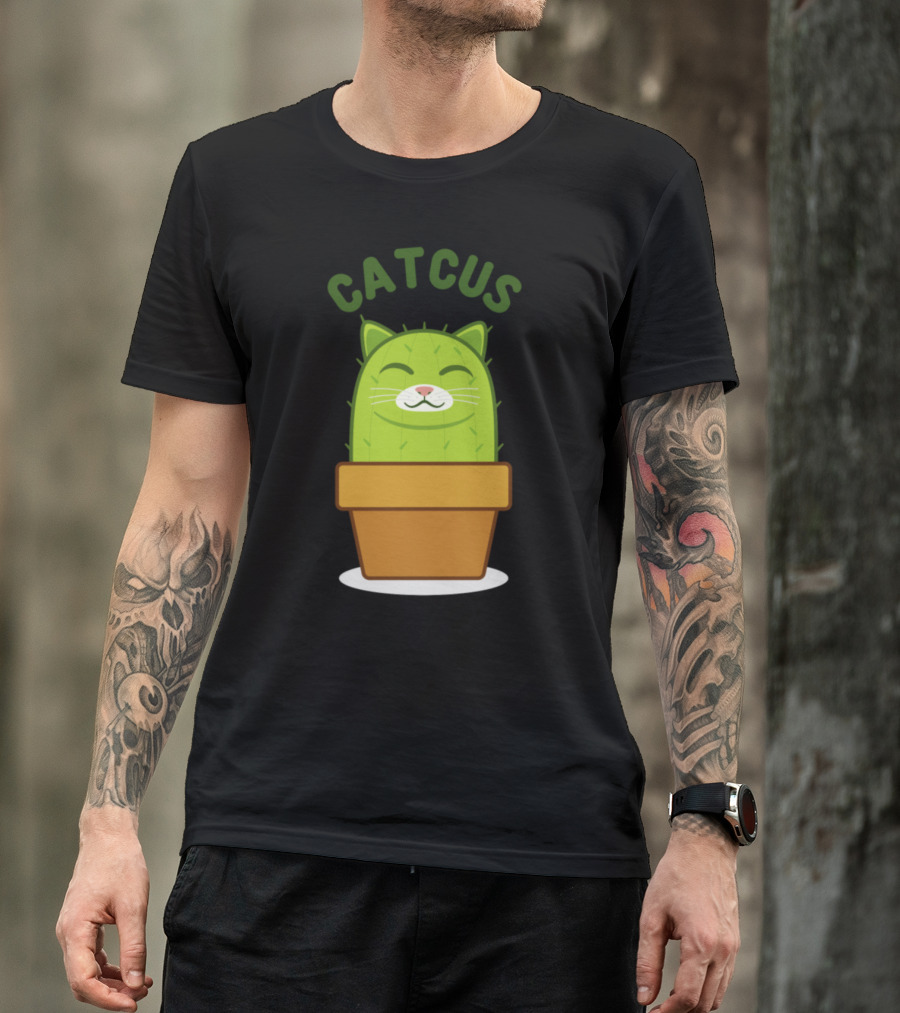 Catcus Cat Cactus Cute Pets Animals Owners T-Shirt
