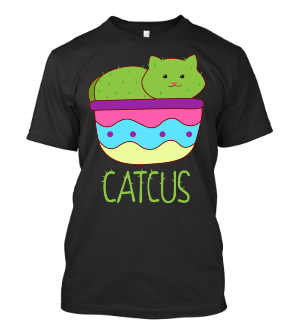 Catcus Cute Cat As Cactus In Pot T-Shirt