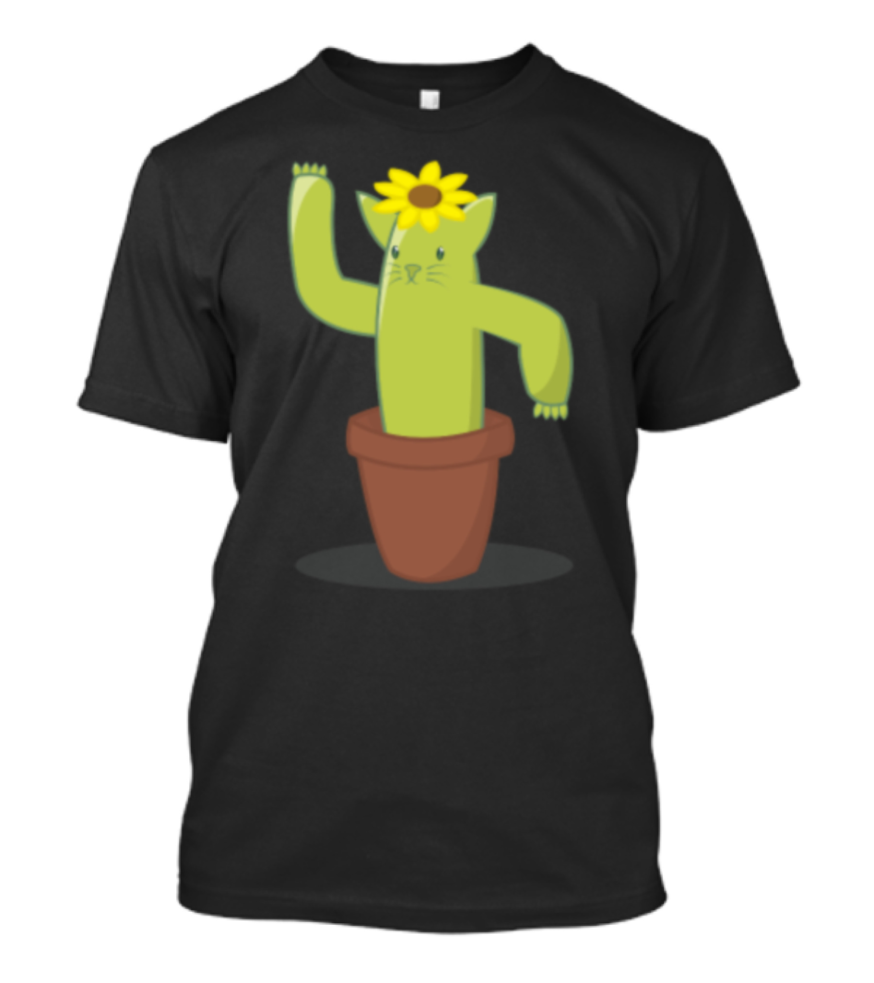 Catcus Sunflower Funny Succulent Spiny Plant T-Shirt