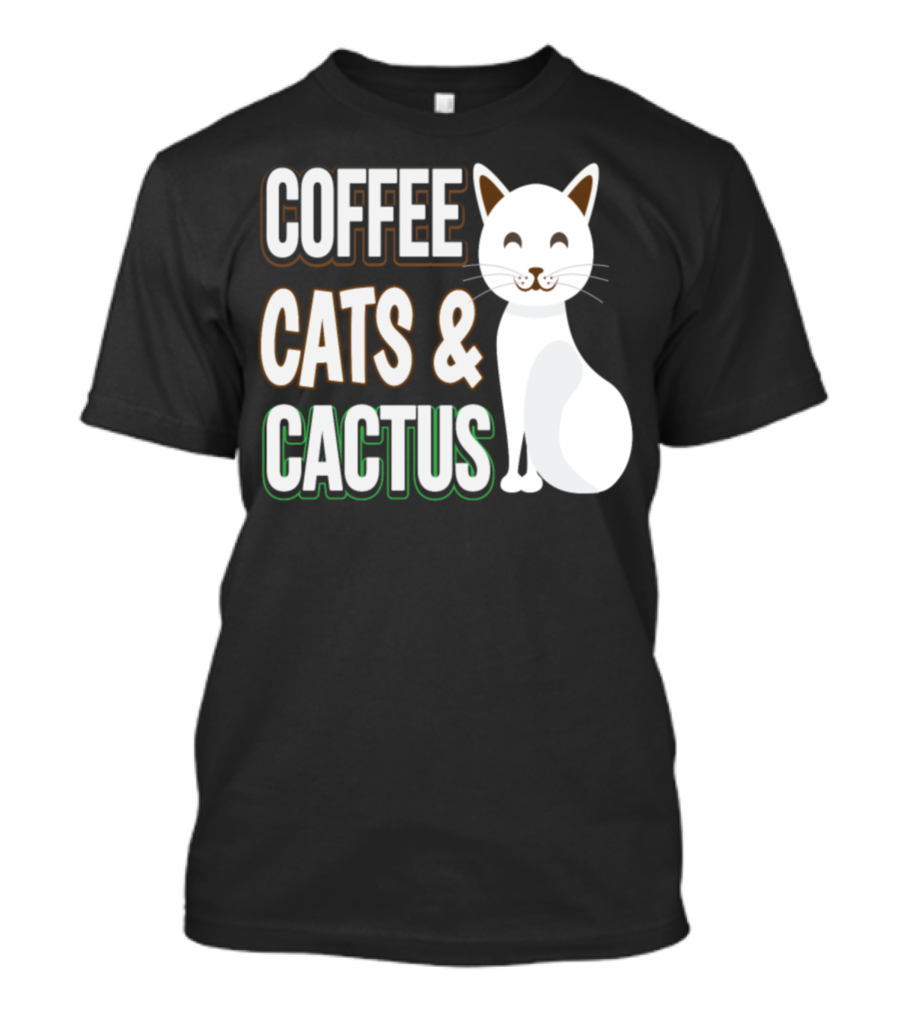 COFFEE CATS And CACTUS T-Shirt