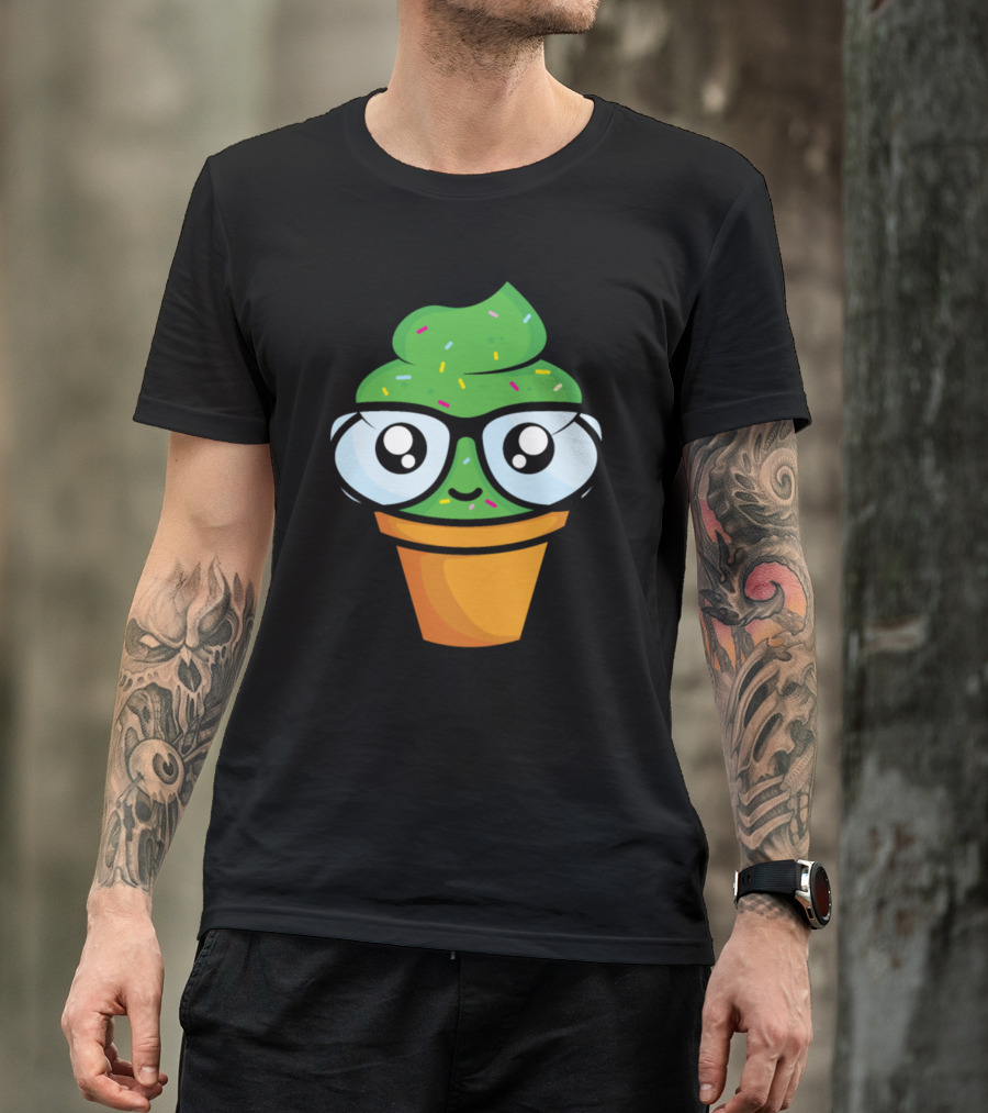 Crazy But Genies Cute Plant With Glasses And Sprinkles T-Shirt