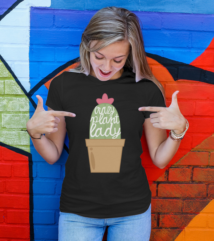 Crazy Plant Lady Vegan Organic Gardening T-Shirt