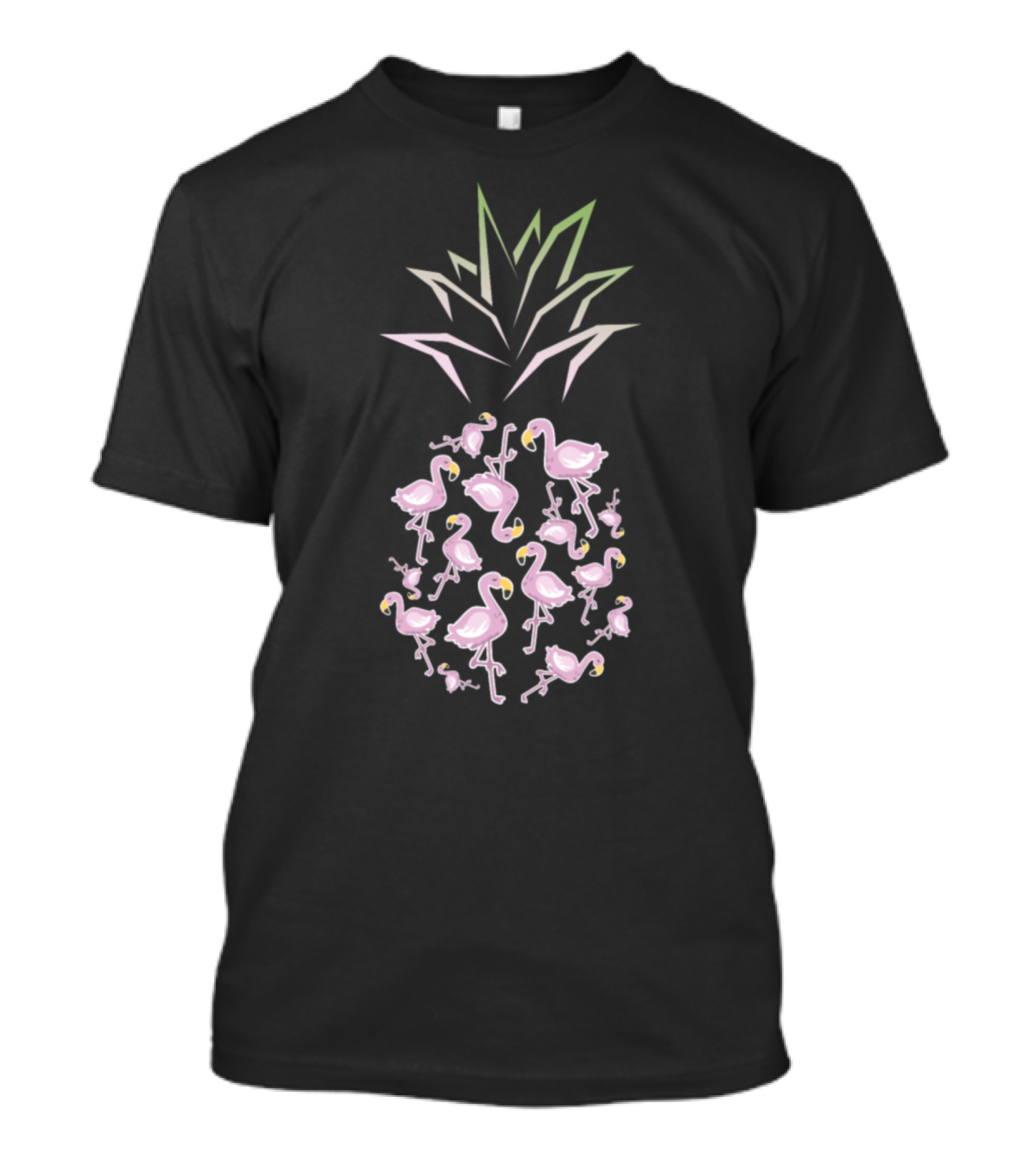 Lovely Pink Flamingo Pineapple Love T-Shirt