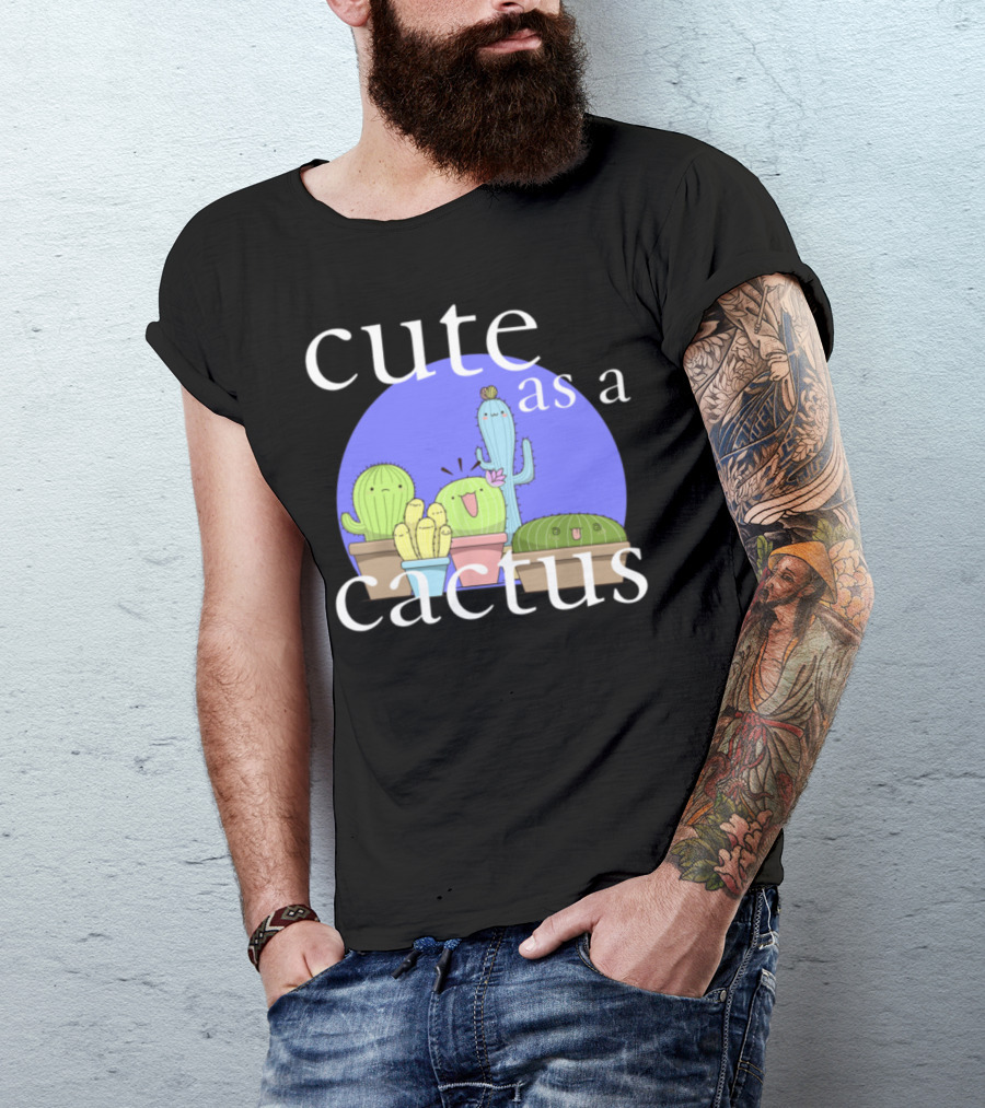 Cute As A Cactus Botanical Babe Mini Plant T-Shirt