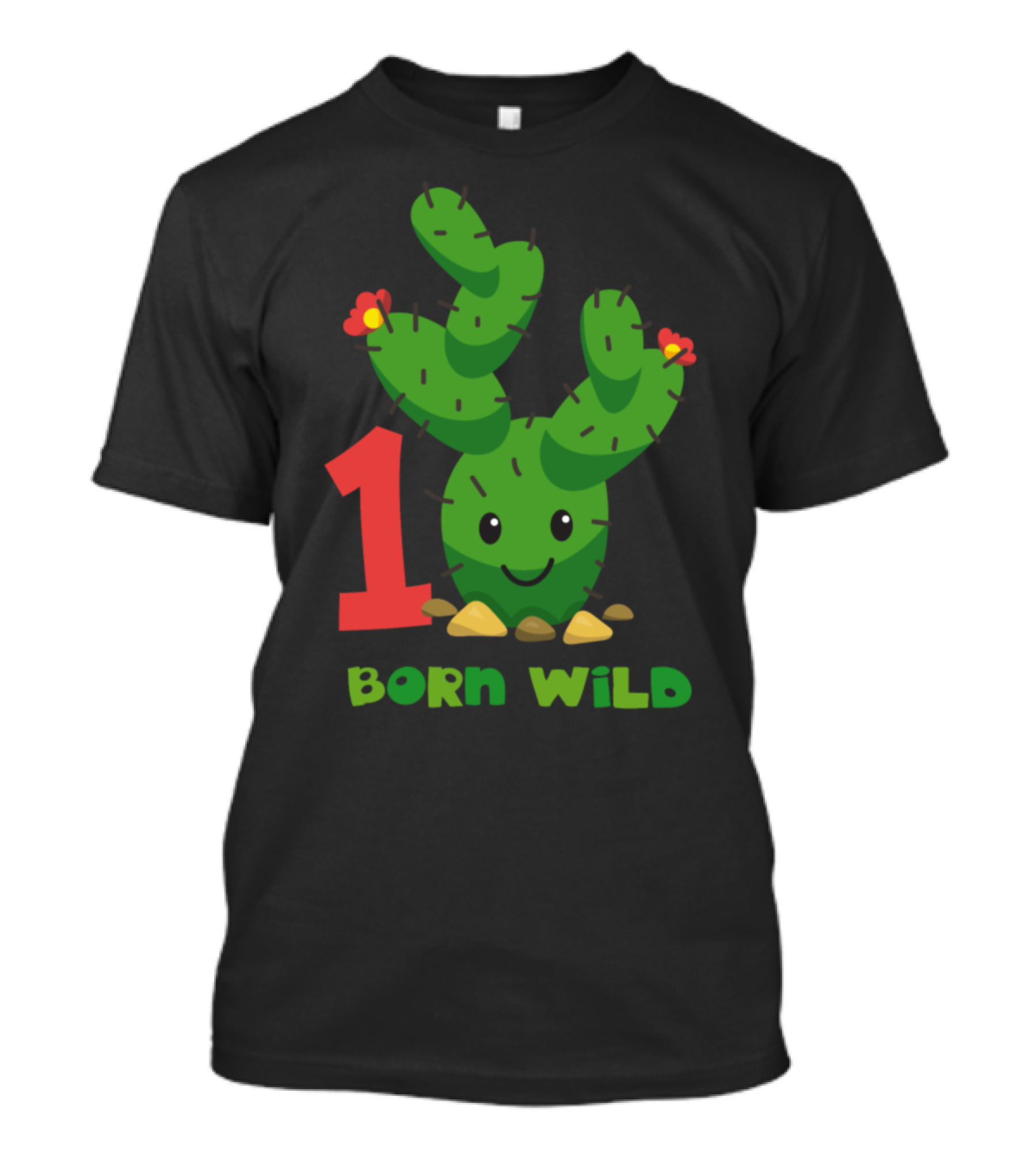 Born Wild Cute Cactus 1st Birthday 1 T-Shirt