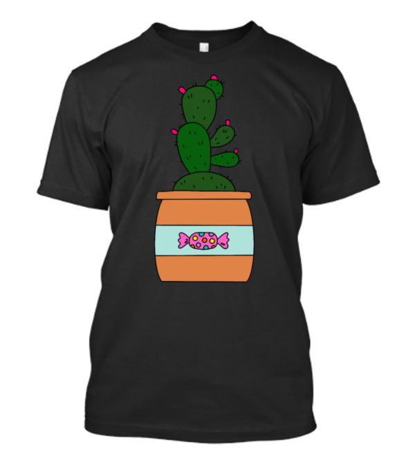 Cute Cactus In Colorful Candy Jar T-Shirt