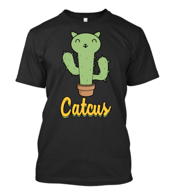 Catcus Cute Greeny Smiling Cactus On A Clay Pot T-Shirt
