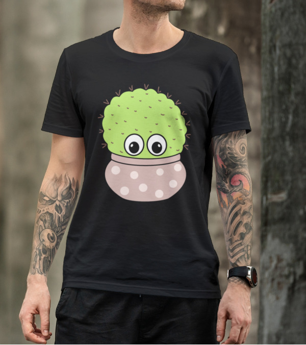 Chunky Cactus Big Eyes Polka Dot Jar T-Shirt